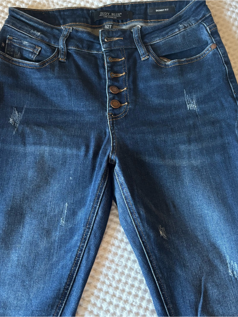Judy Blue Indigo High-Rise Button-Fly Jeans